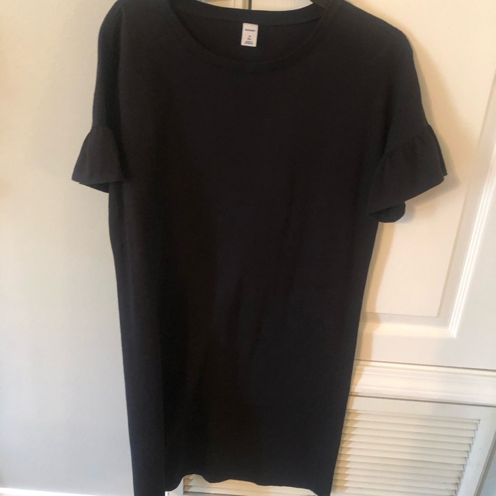 Old Navy Black Dress with Ruffle Sleeves